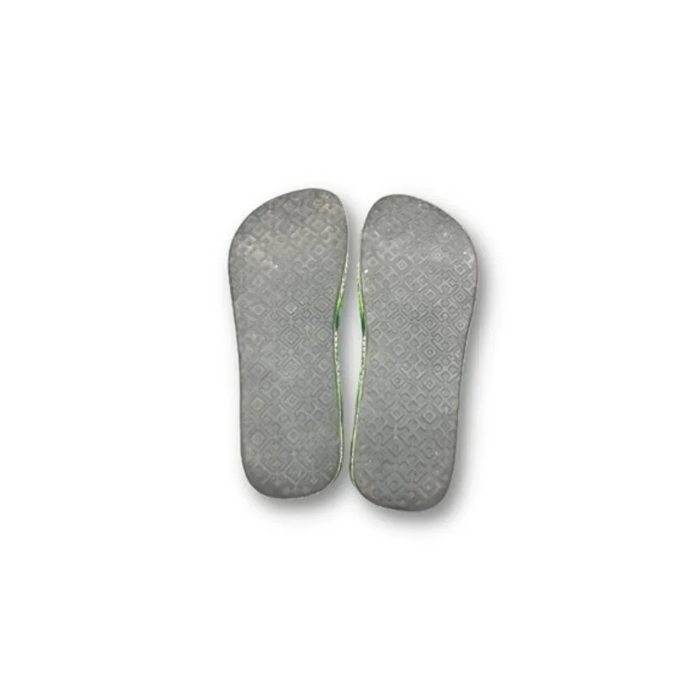 Tory Burch Tropical Green Leaf Print Platform Flip-Flop
